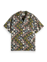 SCOTCH AND SODA Relaxed-Fit Short-Sleeved Tencel AOP Shirt - Gravity NYC